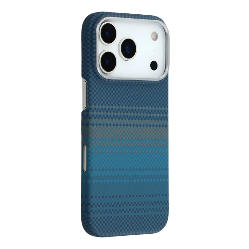 Husa Aramid PTK » iPhone 17 Pro Max, Kevlar Fiber cu MagSafe, Stripe Moonrise, BLACK