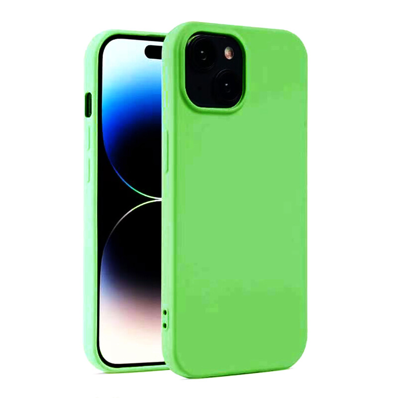 Husa Soft » iPhone 12, MicroFiber, TPU, Neon GREEN