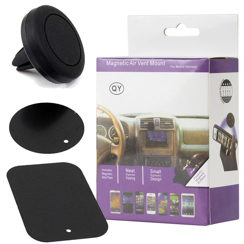 Maxcell (QY-637) - Suport Auto, Magnetic, montaj Ventilatie, Compact Size, Black