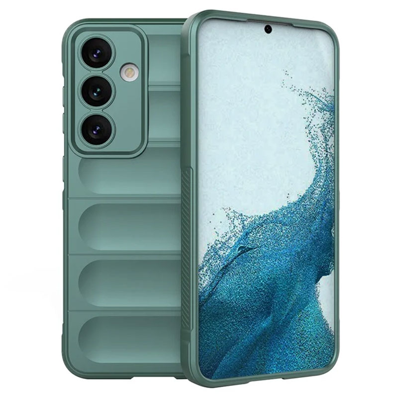 Husa Wave - Samsung A15 (A156) - Grip Microfiber, ShockProof, Deep Green
