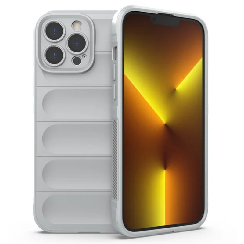 Husa Wave - iPhone 15 Pro - Grip Microfiber, ShockProof, Smoke Gray
