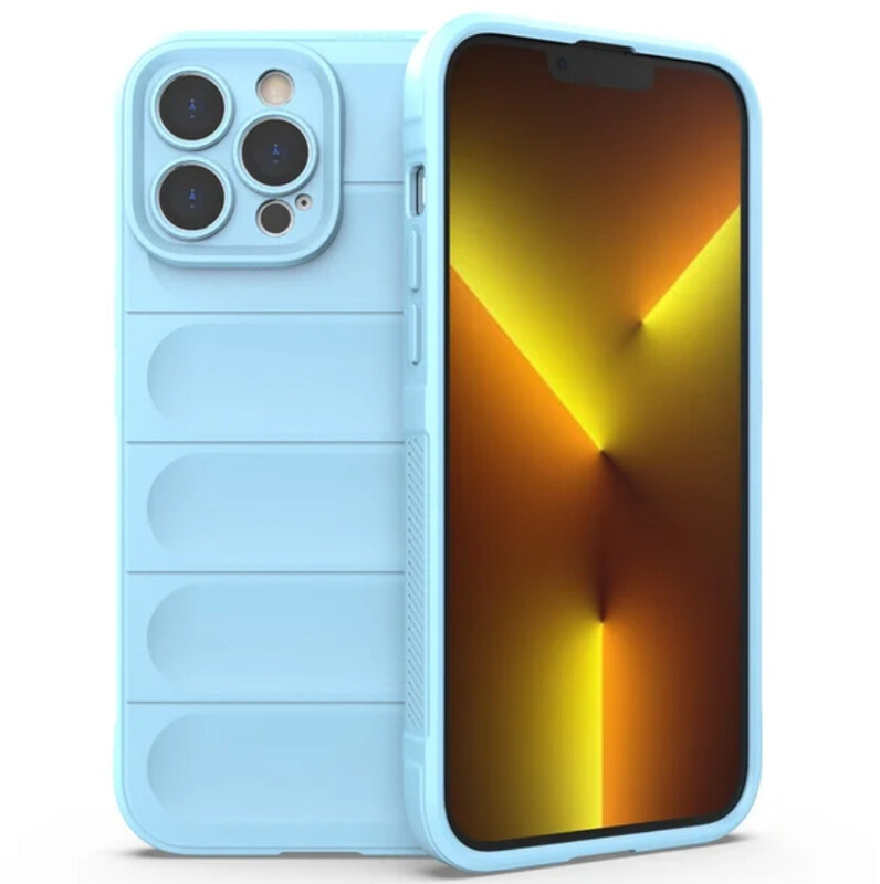 Husa Wave - iPhone 15 Pro - Grip Microfiber, ShockProof, Sky Blue
