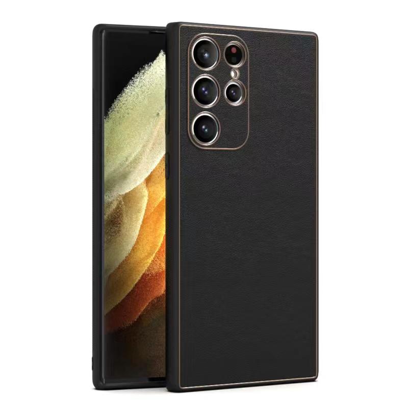 Husa Yolo, Samsung S21 Plus (G996), Eco-Leather, TPU Edge, Black