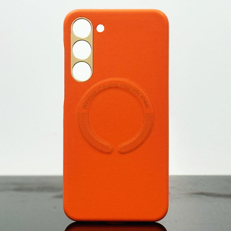 Husa Kraft » Samsung S23 Plus (S916), cu MagSafe, Eco-Leather, Orange