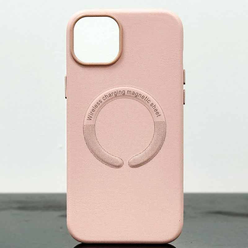 Husa Kraft » iPhone 15, cu MagSafe, Eco-Leather, Cream