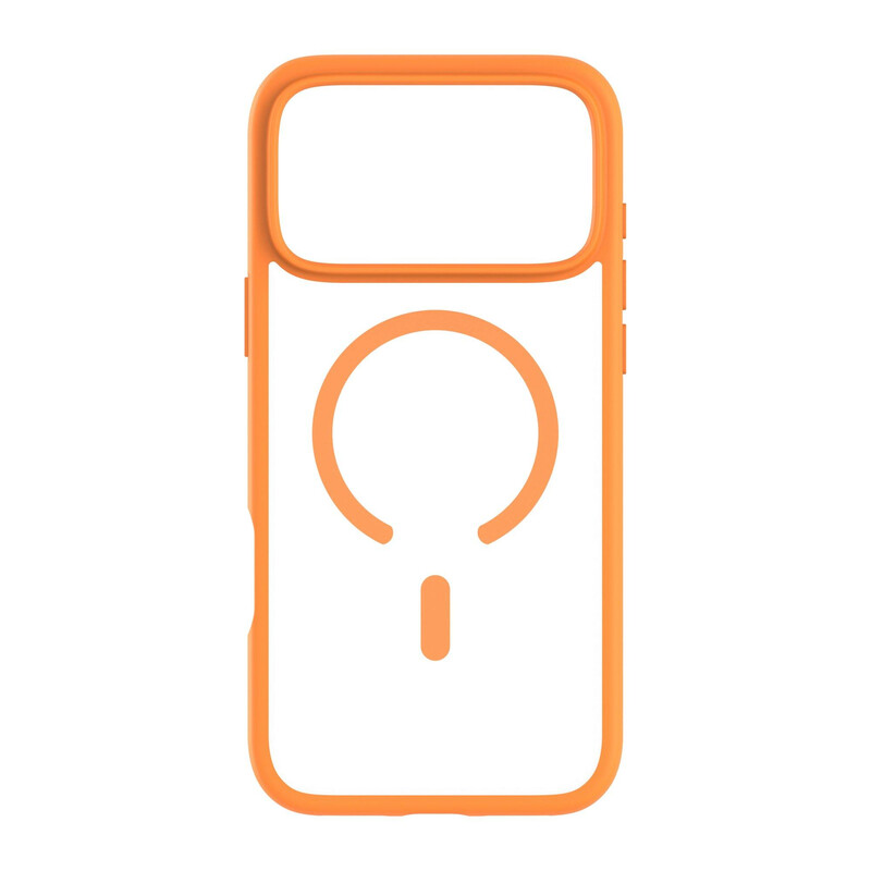Husa CrystalMag » iPhone 17, Hybrid, Hard MagCase, UltraClear, ORANGE