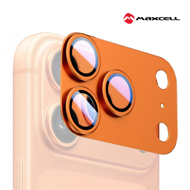 MXC » Folie Camere » iPhone 17 Pro - KIT, FullGlue Cover, Metallic » ORANGE