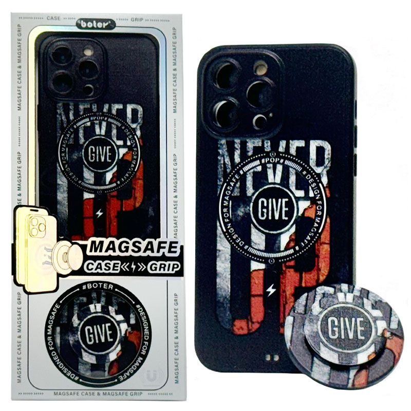Husa Boter » iPhone 13 Pro, Magnet MagCase + PopGrip, Model #D