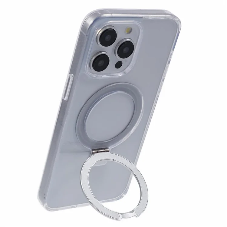 Husa Mike » iPhone 15 Pro Max, AntiDrop, cu MagSafe, Inel Stand, Gray / White