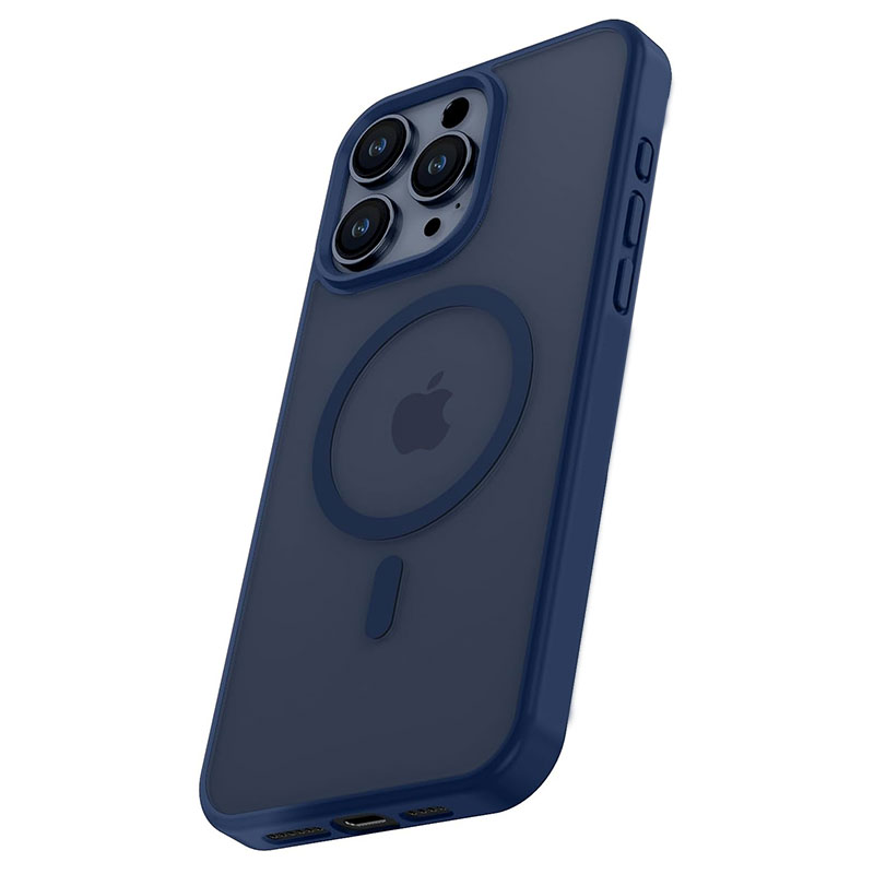 Husa Fashion » iPhone 15 Pro - MagSafe color, Frosted, Gray / Blue