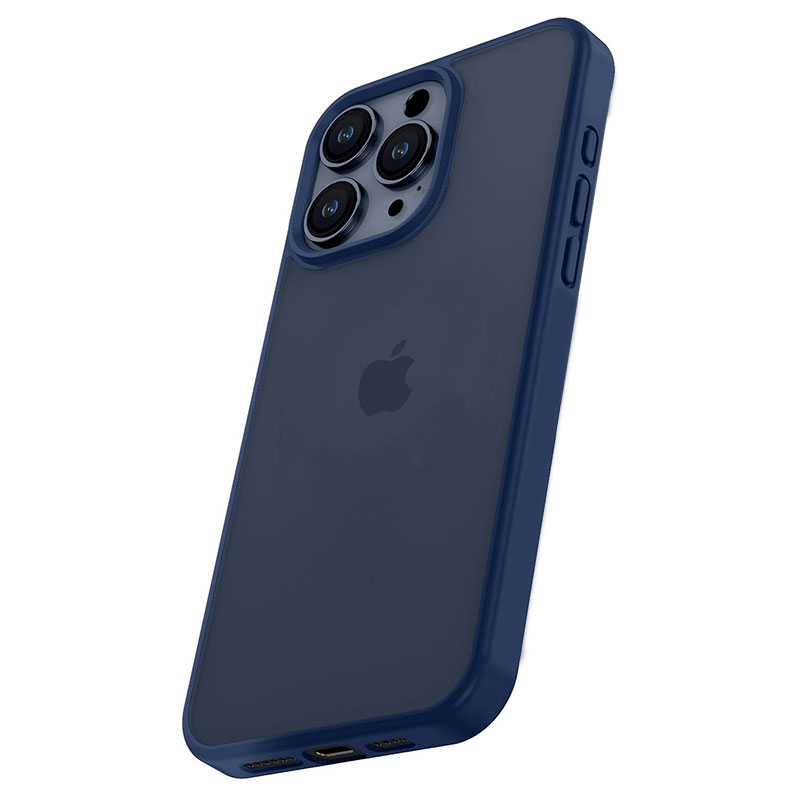Husa Fashion » iPhone 15 - Frosted, Gray / Blue