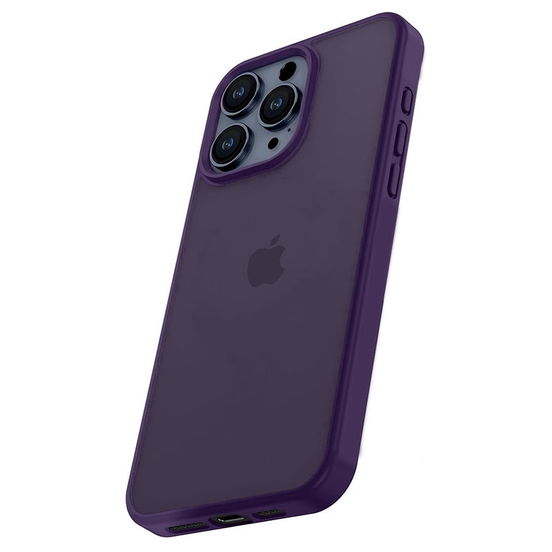 Husa Fashion » iPhone 15 Plus - Frosted, Gray / Purple