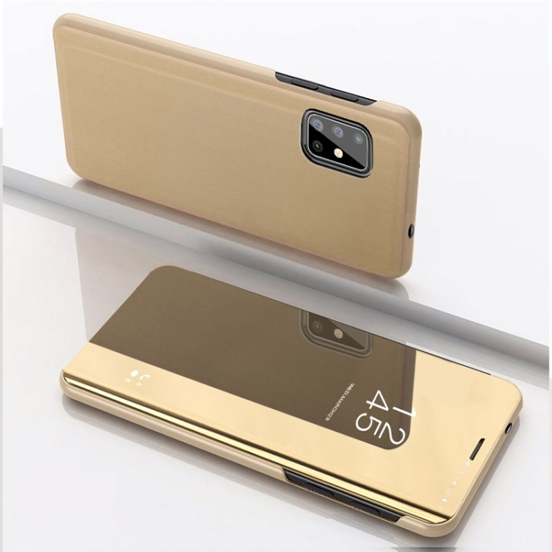 Husa Mirror » Samsung A70 (A705) - Flip Stand, Gold