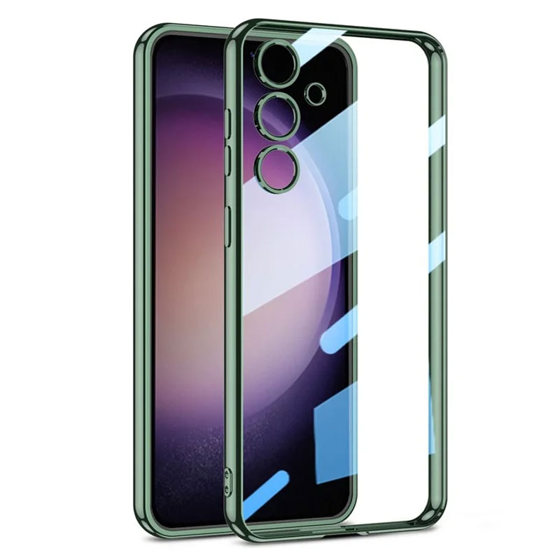 Husa Plating - Samsung S22 Plus (S906) - silicon Slim, Clear | Green