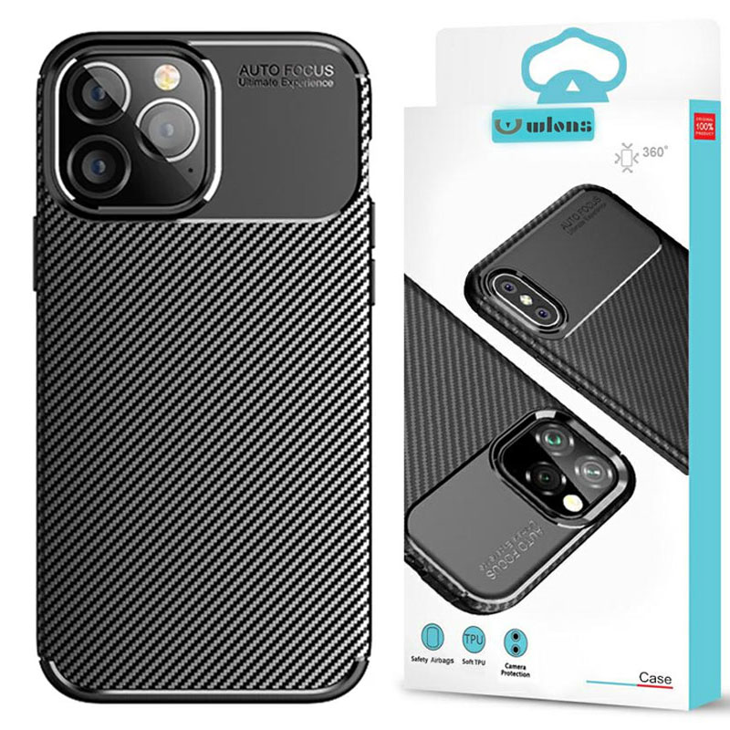 Husa AutoFocus » iPhone 15 Pro Max, Carbon Grain, Black