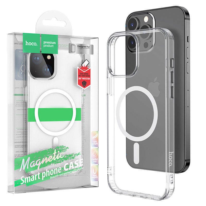 Husa Hoco » iPhone 15, ShockProof cu MagSafe, Clear