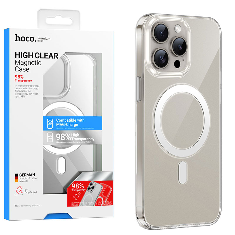 Husa Hoco (AS4) » iPhone 15 Pro Max - MagSafe, Antidrop, UltraClear