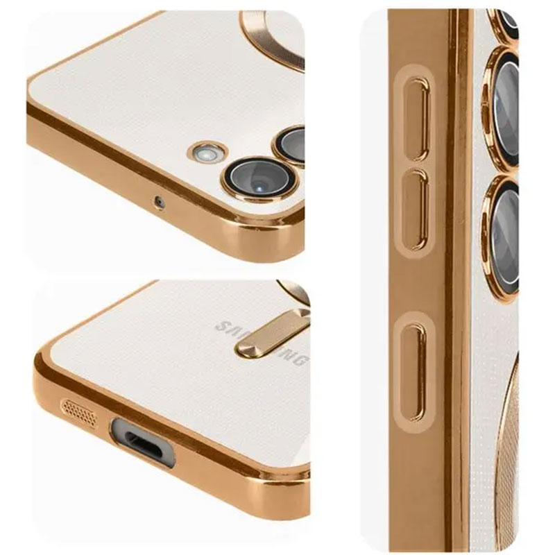 Husa Plating - Samsung S24 Plus (S926) - silicon cu MagSafe, Slim, Clear, Gold