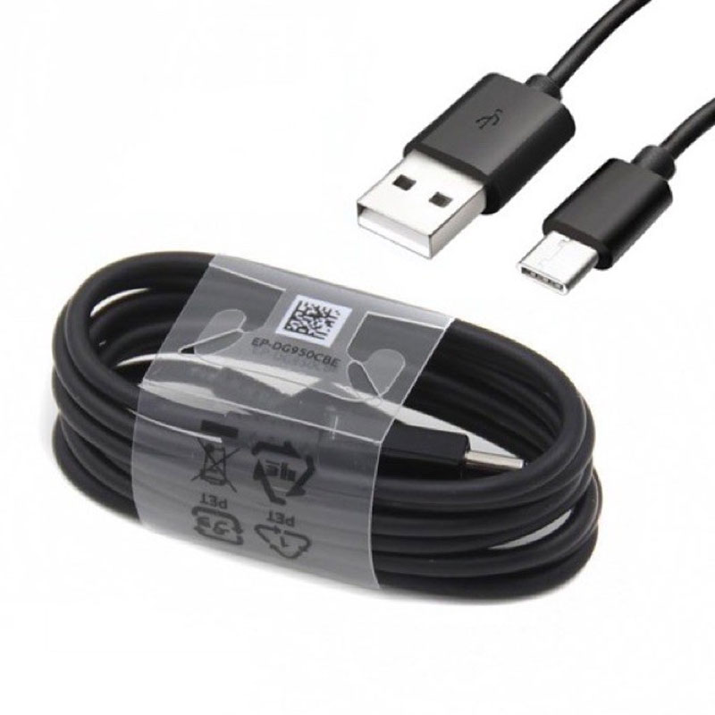 OEM (DG950XB) - Cablu Date si Incarcare, USB-A la USB-C, 2.1A, 1m, Black [bulk]