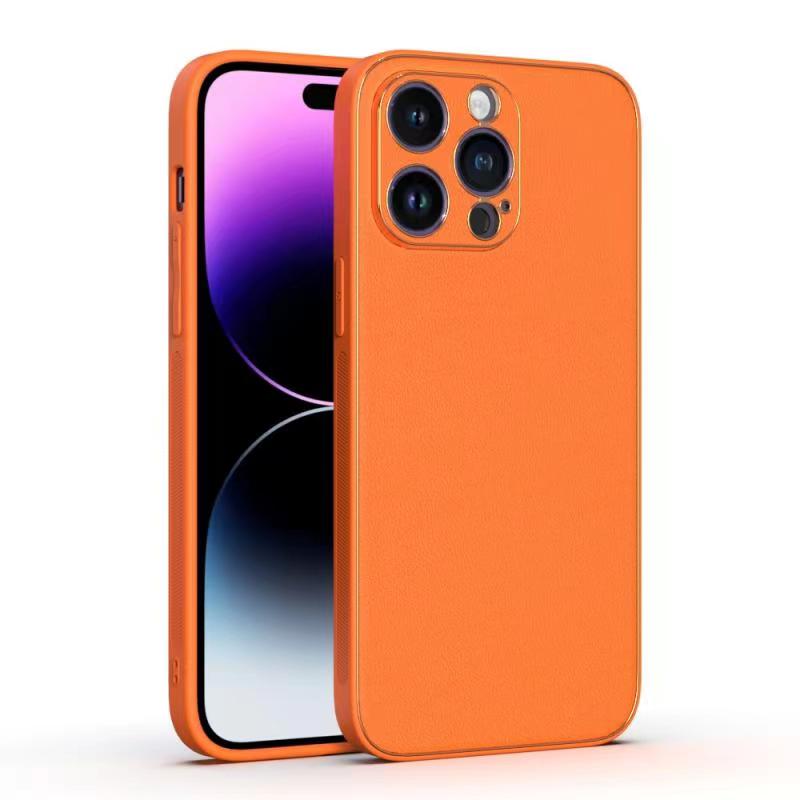 Husa Yolo, iPhone 11 Pro Max, Eco-Leather, TPU Edge, Orange
