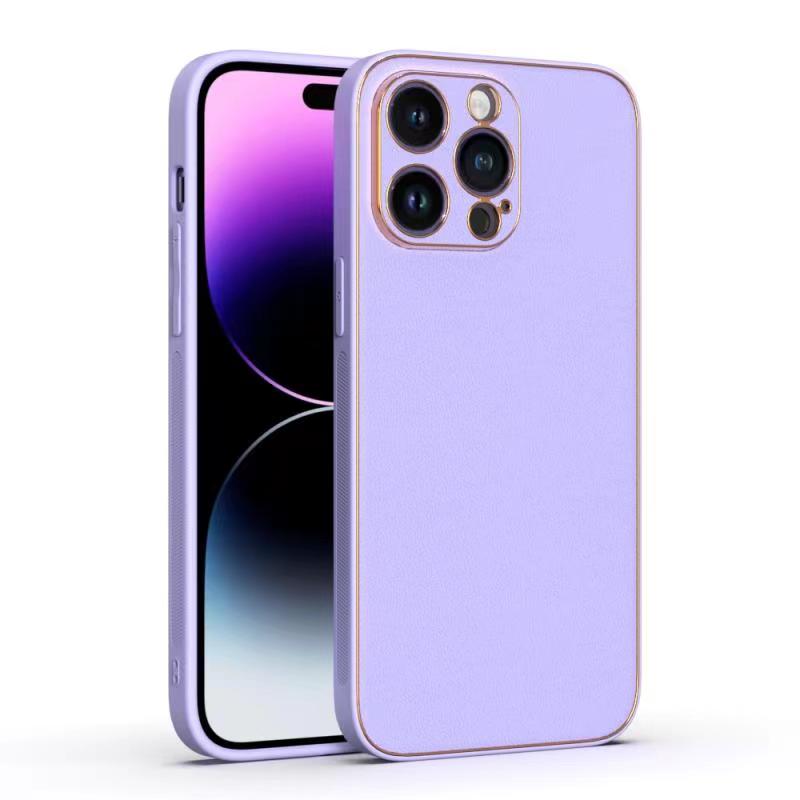Husa Yolo, iPhone 12, Eco-Leather, TPU Edge, Lila