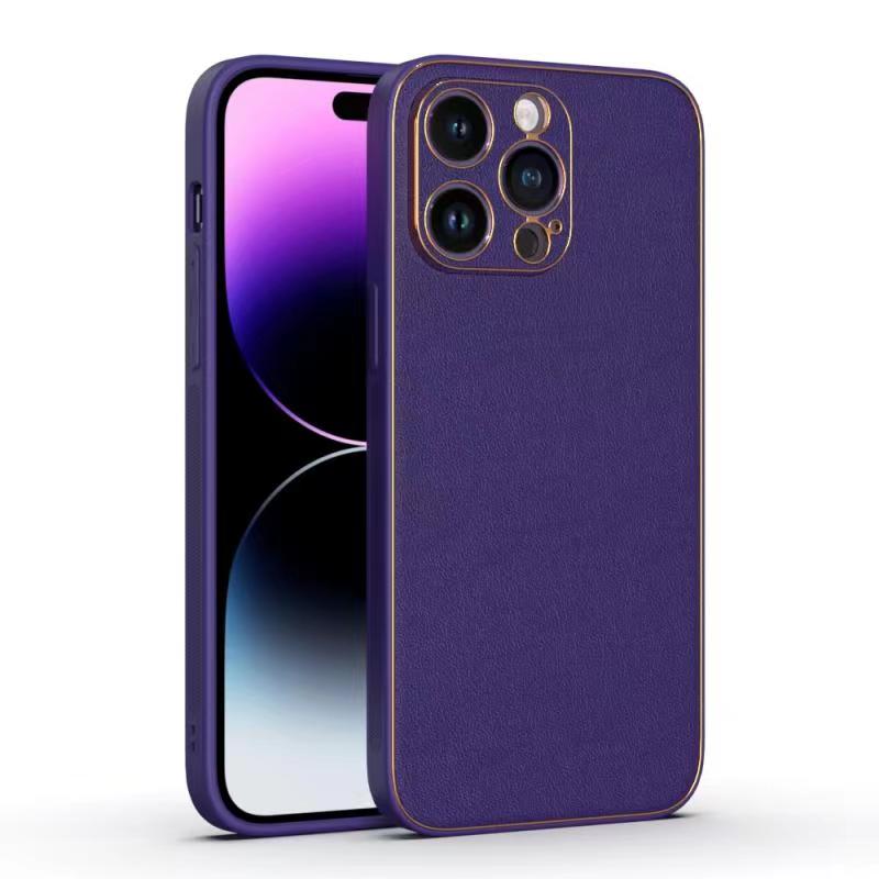 Husa Yolo, iPhone 14, Eco-Leather, TPU Edge, Purple