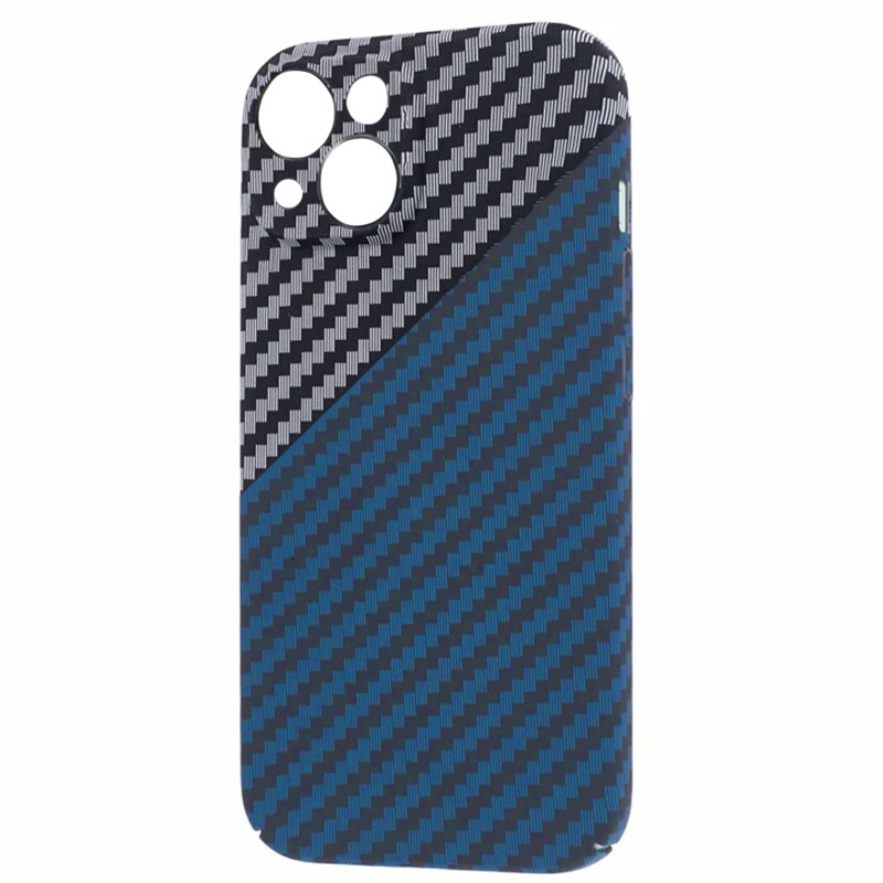 Husa iPefet Carbon, iPhone 11, Kevlar Pattern | Blue / Grey