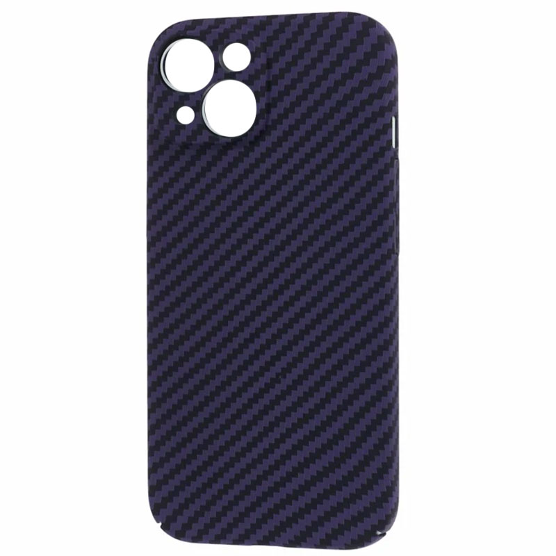 Husa iPefet Carbon, iPhone 13, Kevlar Pattern, Purple