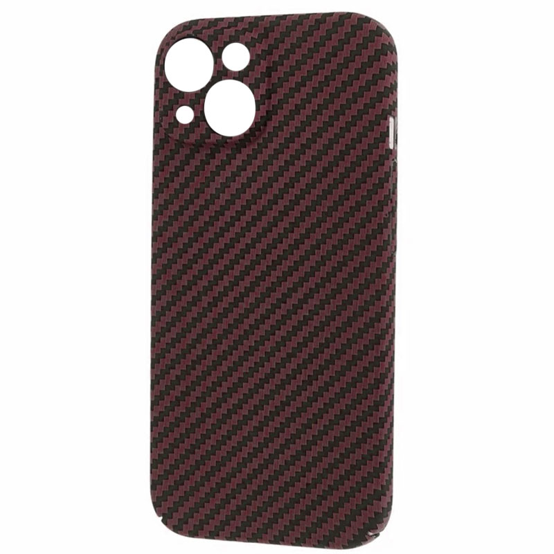 Husa iPefet Carbon, iPhone 14 Pro, Kevlar Pattern, Red