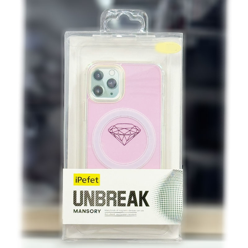 Husa iPefet Shift, iPhone 11 Pro Max, Kevlar Pattern, cu MagSafe, Acryl, Aurora Pink