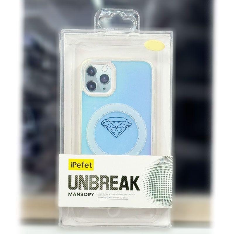 Husa iPefet Shift, iPhone 12 Pro Max, Kevlar Pattern, cu MagSafe, Acryl, Aurora Blue