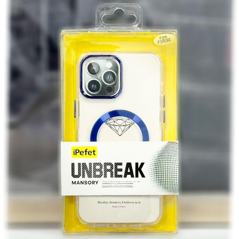 Husa iPefet Clear, iPhone 11 Pro, AntiDrop cu MagSafe, Acryl | Blue
