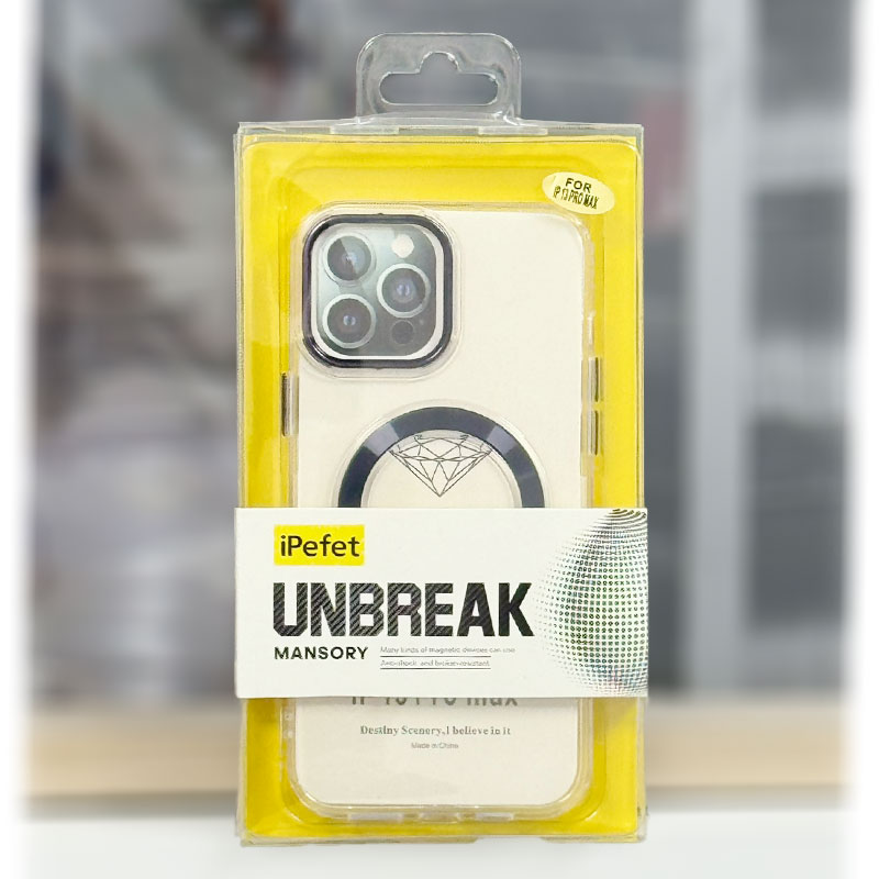 Husa iPefet Clear, iPhone 14 Pro, AntiDrop cu MagSafe, Acryl, Purple