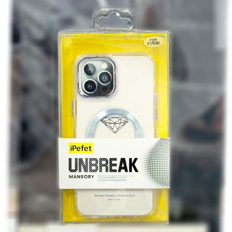 Husa iPefet Clear, iPhone 14 Pro, AntiDrop cu MagSafe, Acryl, Sky Blue