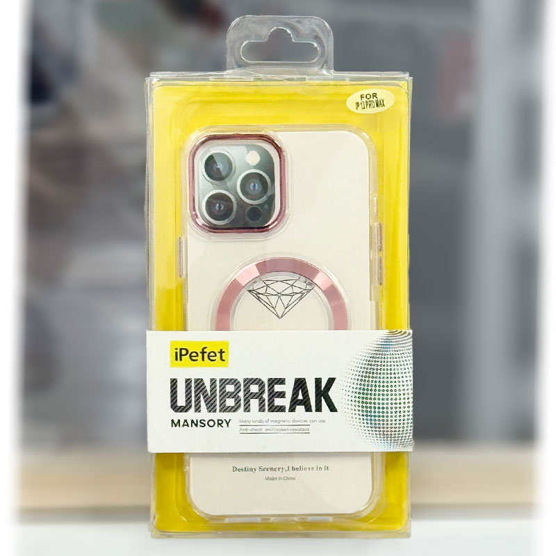 Husa iPefet Clear, iPhone 14, AntiDrop cu MagSafe, Acryl | PINK ROSE
