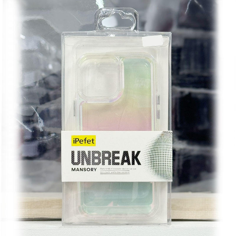 Husa iPefet Aurora, iPhone 14 Plus, AntiDrop, Acryl, Color Shift, Gradient