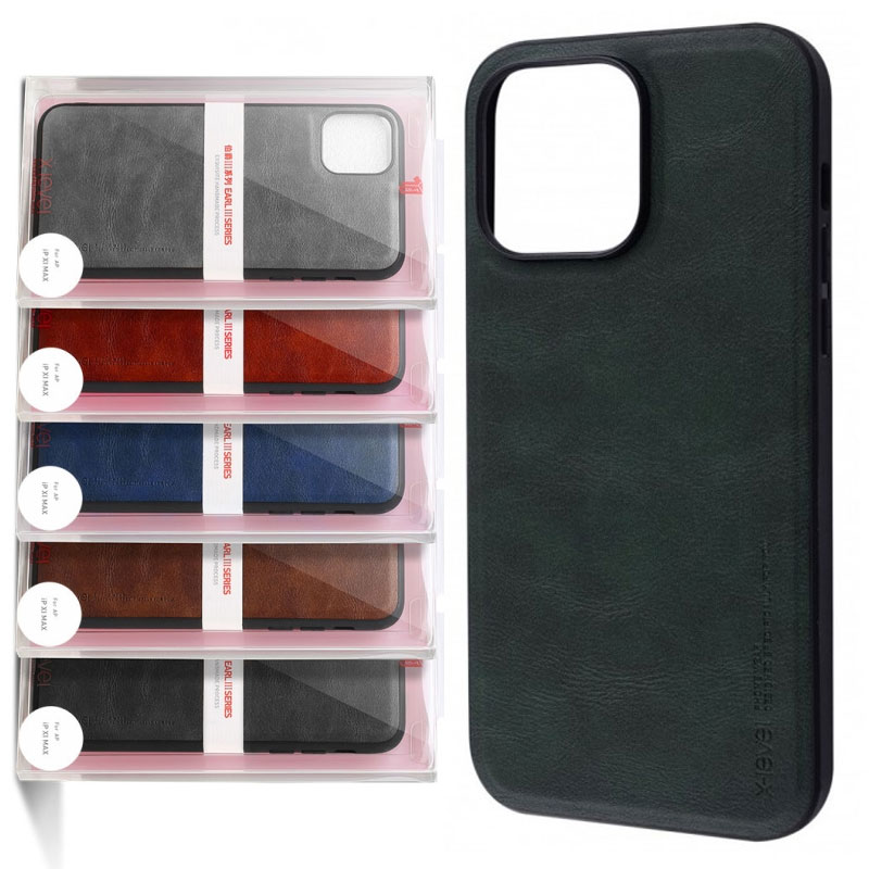 Husa X-Level Earl - iPhone 12 Pro Max - Eco-Leather PC | Green