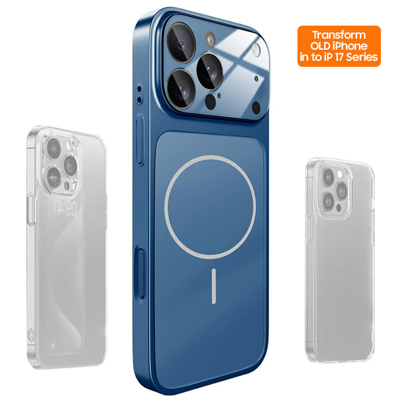 Husa MagLens » iPhone 16 Pro Max, SlimCase, GlassGuard, Skin S17, Titan, BLUE