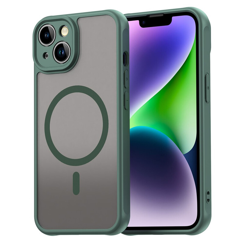Husa MagFrost Pro » iPhone 14, Matte MagSafe, Frosted Gray / DEEP GREEN