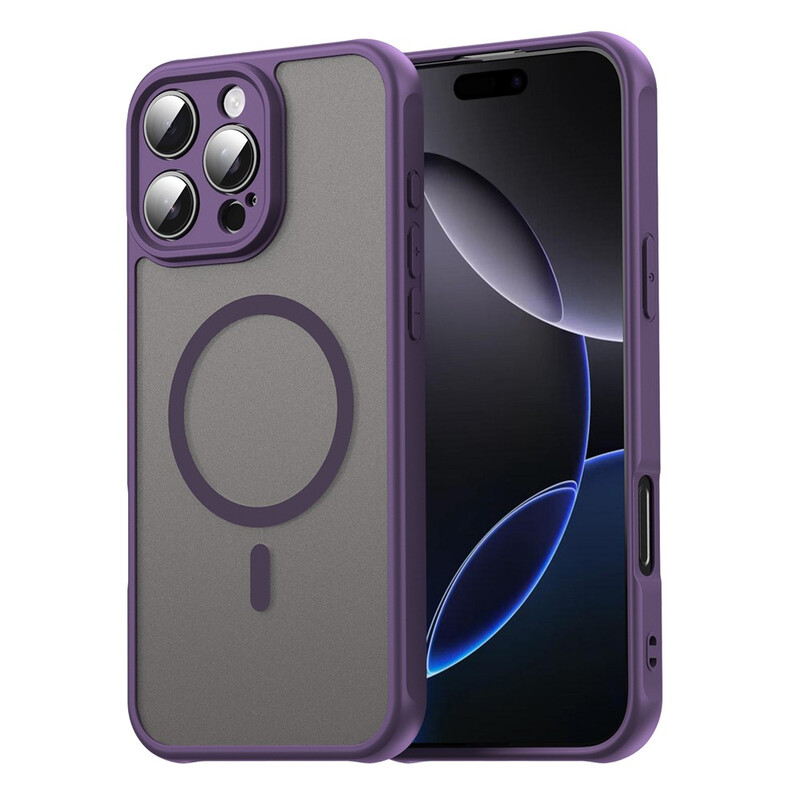 Husa MagFrost Pro » iPhone 14 Pro, Matte MagSafe, Frosted Gray / PURPLE