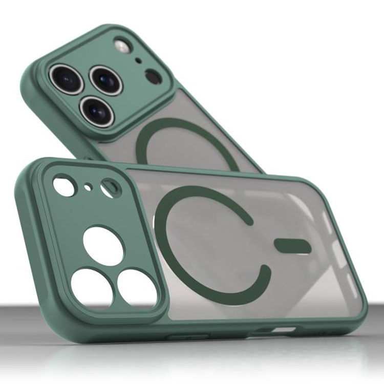 Husa MagFrost Pro » iPhone 17 Pro, Matte MagSafe, Frosted Gray / DEEP GREEN