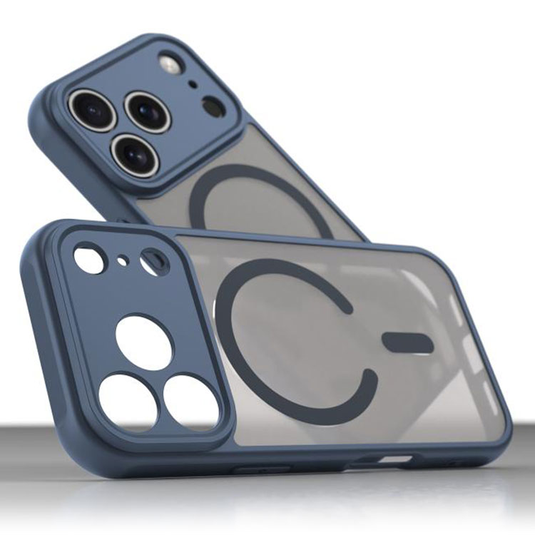 Husa MagFrost Pro » iPhone 17 Pro, Matte MagSafe, Frosted Gray / NAVY BLUE