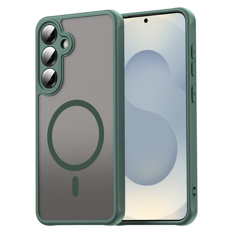 Husa MagFrost Pro » Samsung A26 (A266), Matte MagSafe, Frosted Gray / DEEP GREEN