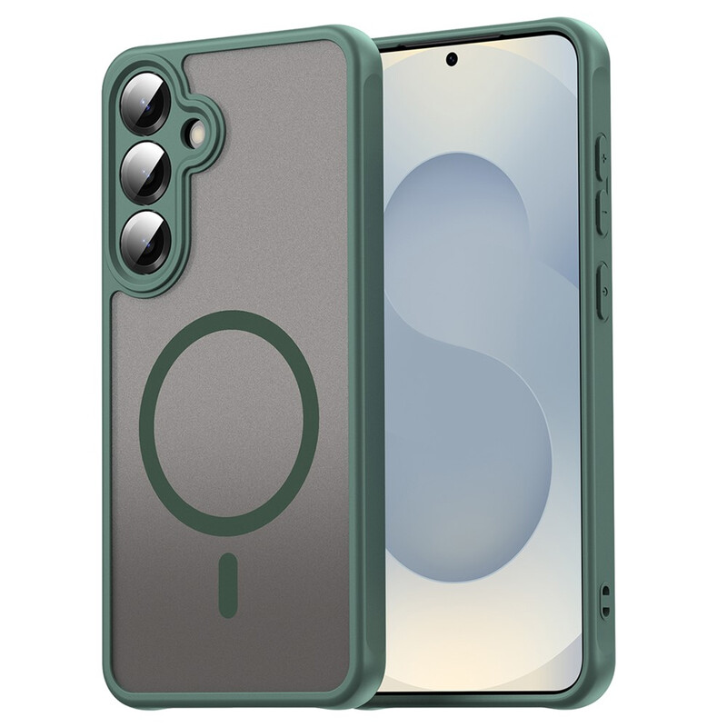 Husa MagFrost Pro » Samsung S25 (S931), Matte MagSafe, Frosted Gray / DEEP GREEN