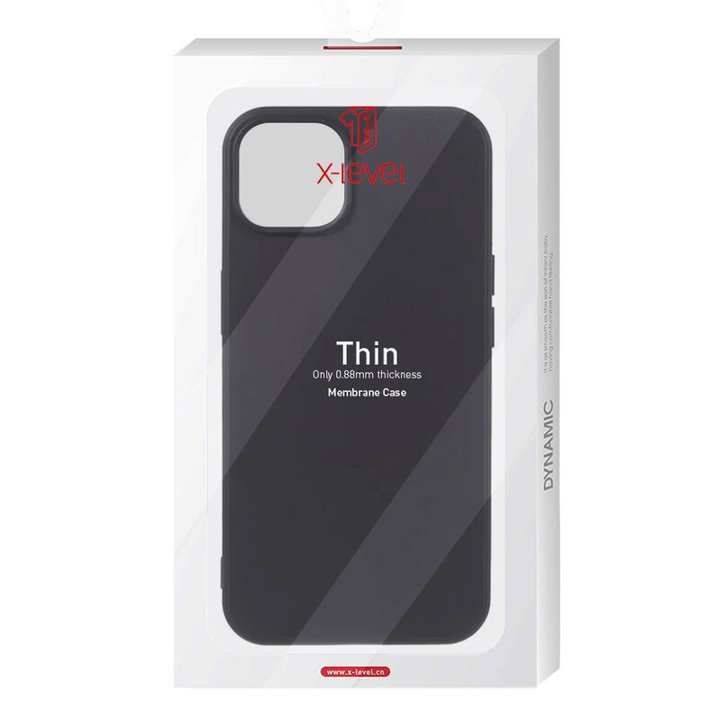 Husa X-Level Thin - iPhone 13 Pro Max - MicroFiber, Black