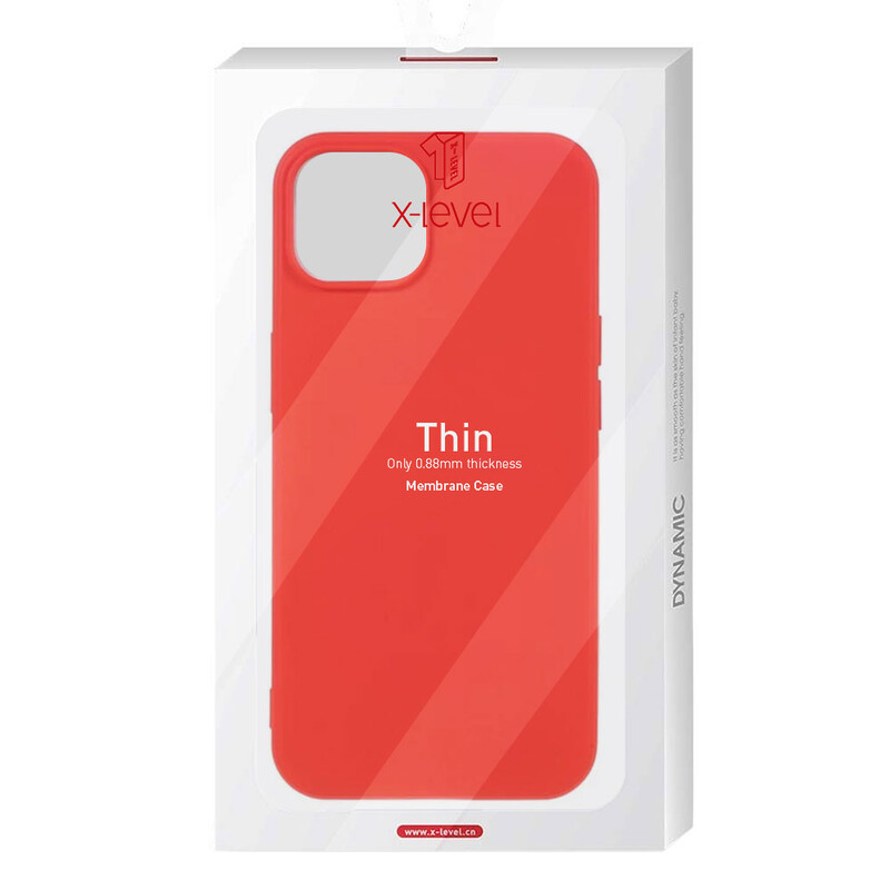 Husa X-Level Thin - iPhone 14 Pro Max - MicroFiber, Red