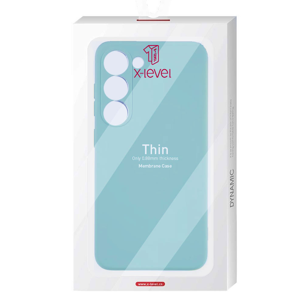 Husa X-Level Thin - Samsung A03s (A037G) - Microfiber, TPU, Turquoise