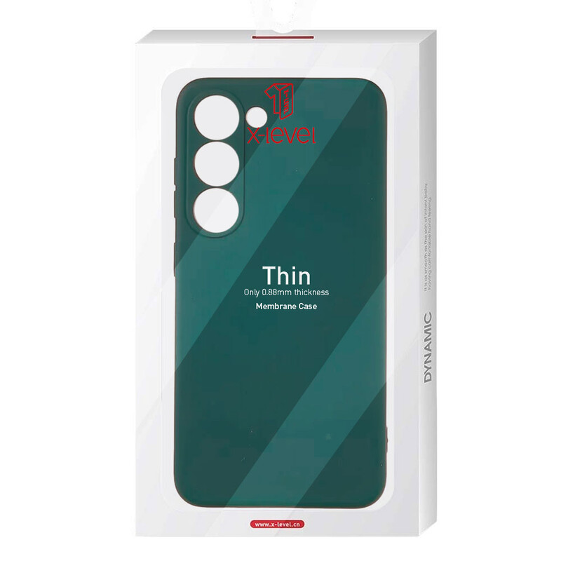 Husa X-Level Thin - Samsung A05s (A057) - MicroFiber, Dark Green