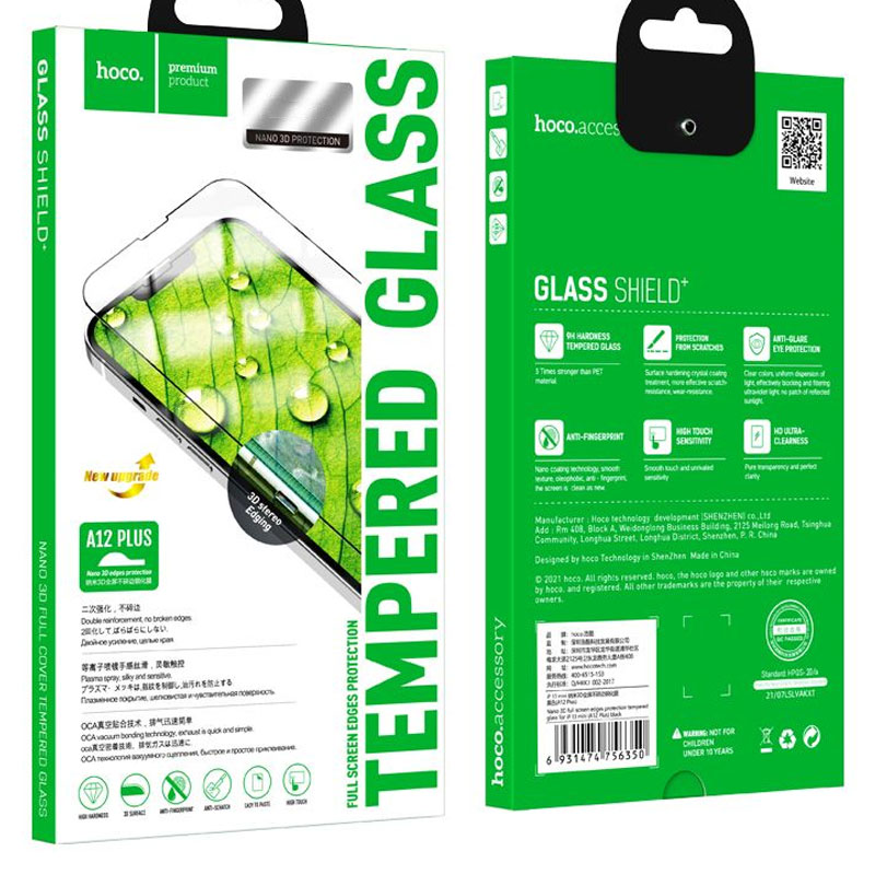 Hoco (A12+) » Folie Clear » iPhone 15 Plus - DustProof, HD Glass