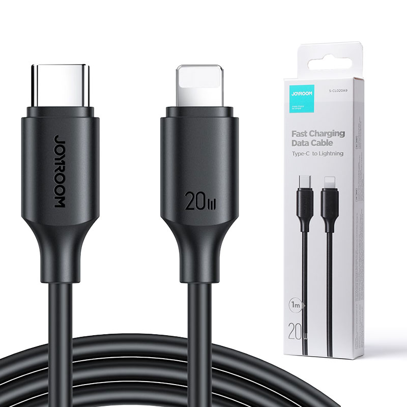 Joyroom (S-CL020A9) - Cablu Date si Incarcare, USB-C la Lightning, PD20W, QC3.0, 1m, Black